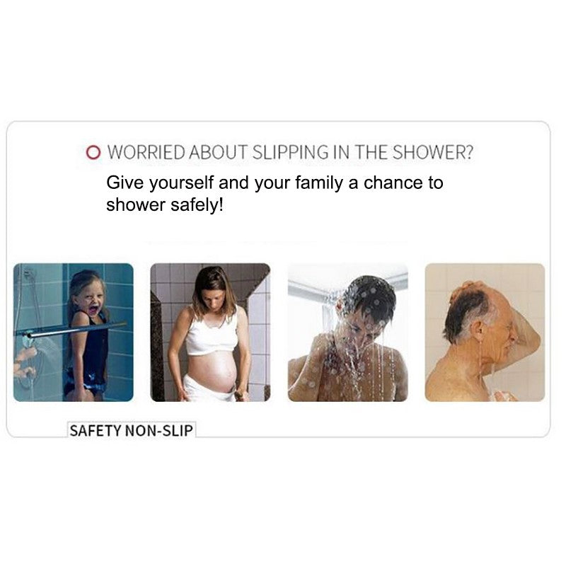 Anti-Slip Bathroom Floor Mat with Suction Cups - Enhanced Shower Safety